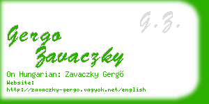 gergo zavaczky business card